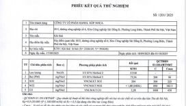 Kết quả phân tích khí thải lò hơi 17-18-19 tháng 9 năm 2025